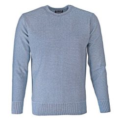 Męski Sweter Pako Jeans - Wełniany - Niebieski Melanż. Niebieskie swetry męskie Pako Jeans, l, bez wzorów, z dzianiny, eleganckie, bez kołnierzyka, bez ramiączek. Za 199.00 zł.