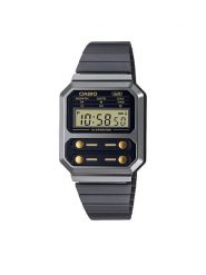 Casio Zegarek Vintage A100WEGG-1A2EF Szary. Szare, cyfrowe zegarki męskie Casio, bez wzorów. Za 339.99 zł.
