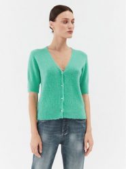 Please Kardigan M734723332 Zielony Regular Fit. Zielone kardigany damskie Please, m, bez wzorów, z syntetyku, bez kołnierzyka. Za 209.99 zł.