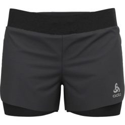 Spodenki do biegania damskie Odlo 2-in-1 ZEROWEIGHT. Czarne szorty damskie ODLO, bez wzorów, sportowe. Za 266.23 zł.