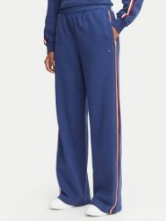 Tommy Hilfiger Spodnie dresowe UW0UW06628 Niebieski Wide Leg. Niebieskie spodnie dresowe damskie Tommy Hilfiger, bez wzorów, z bawełny. Za 329.99 zł.