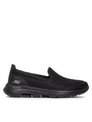 Skechers Półbuty Go Walk 5 15901/BBK Czarny. Czarne półbuty damskie Skechers, bez wzorów, z materiału, bez obcasa, na płaskiej podeszwie, bez zapięcia. Za 219.99 zł.