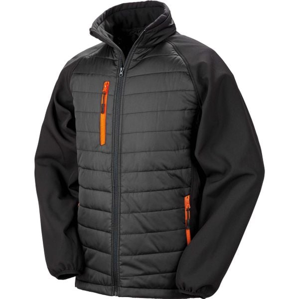 Kurtka Result Softshell Rembourrée Black Compass. Brązowe kurtki męskie RESULT, l, bez wzorów, z poliesteru, bez kaptura. Za 214.10 zł.