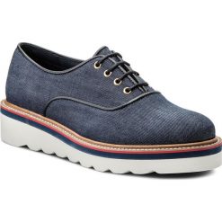 Oxfordy TOMMY HILFIGER - Sporty Denim Lace up FW0FW02728 Denim 404. Niebieskie półbuty damskie Tommy Hilfiger, bez wzorów, z denimu, sportowe, bez obcasa, bez zapięcia. W wyprzedaży za 339.00 zł.