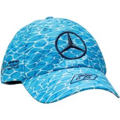 Czapka Mercedes Mapf1 Rp Se Gr, Dla obu płci. Niebieskie czapki damskie OEM, bez wzorów, z poliesteru. Za 290.00 zł.