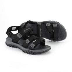 Sandały turystyczne unisex Alpine Pro Gode. Czarne buty zimowe męskie Alpine Pro, bez wzorów, bez obcasa, bez zapięcia. Za 259.00 zł.