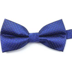 Niebieska Mucha w Drobny Wzór, Męska. Niebieskie krawaty i muchy Vernon, bez wzorów, eleganckie. Za 29.00 zł.