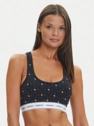 Guess Stringi O97E04 KBOE1 Czarny. Czarne majtki damskie Guess, z bawełny. Za 89.99 zł.