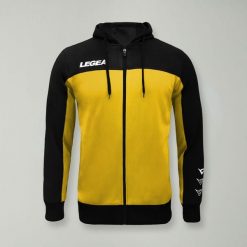 Kurtka Flex do biegania i treningu czarno-żółta. Czarne kurtki sportowe damskie Legea, xl, bez wzorów, z bawełny, bez ramiączek, bez kaptura, do biegania. Za 72.00 zł.