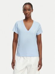 Polo Ralph Lauren T-Shirt 211B14611001 Niebieski jasny Straight Fit. Niebieskie t-shirty damskie Polo Ralph Lauren, xs, bez wzorów, z bawełny, bez kołnierzyka, bez ramiączek. Za 399.99 zł.