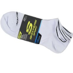 Skarpetki sportowe męskie 6pk Terry No Show. Białe skarpety męskie Skechers, bez wzorów. Za 59.99 zł.