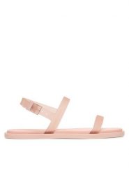 Calvin Klein Sandały Jelly Sandal Sling Mat Tran Tpu HW0HW02969 Beżowy. Brązowe sandały damskie Calvin Klein, bez wzorów, z syntetyku, bez obcasa, na płaskiej podeszwie, bez zapięcia. Za 289.99 zł.