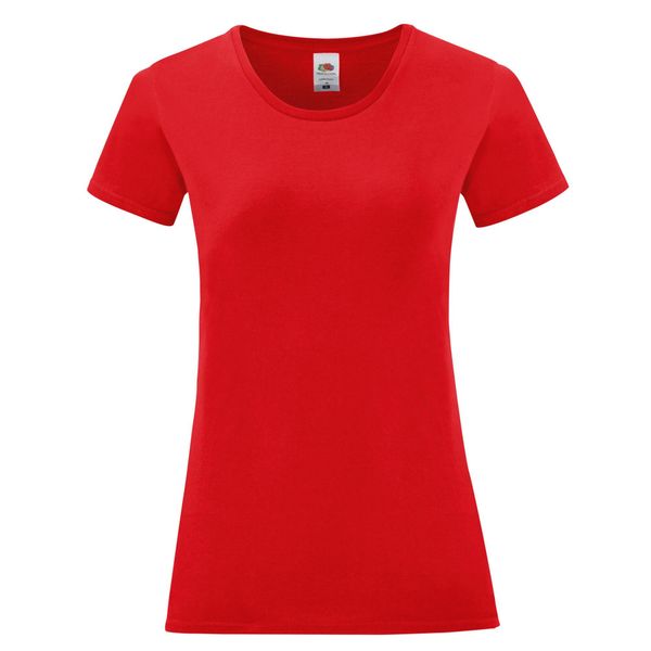 Koszulka Damska Iconic 150. Czerwone bluzki damskie fruit of the loom, m, bez wzorów, sportowe, bez kołnierzyka, bez ramiączek. Za 27.99 zł.