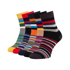 Zestaw 5 par skarpet męskich w paski w rozmiarze 40-45 Peterson PTN SML-S5-40-45-PA1. Skarpety męskie Peterson, bez wzorów. Za 69.99 zł.
