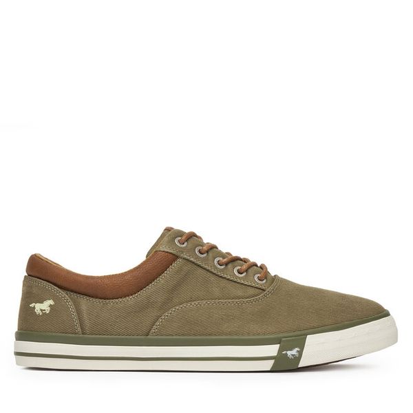 Tenisówki Mustang. Brązowe trampki męskie Mustang, bez wzorów, bez zapięcia. Za 229.99 zł.