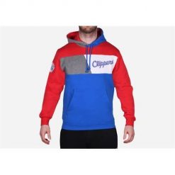 Bluza sportowa męska Mitchell & Ness Los Angeles Clippers. Niebieskie bluzy sportowe męskie Mitchell & Ness, m, bez wzorów, z kapturem. Za 525.00 zł.