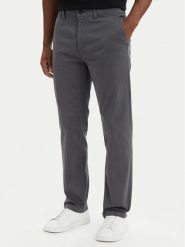 BOSS Chinosy 50534378 Szary ciemny Regular Fit. Szare eleganckie spodnie męskie Boss, bez wzorów, z bawełny. Za 549.99 zł.