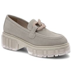 Beżowe Półbuty Karino Eleganckie Skórzane Buty. Brązowe półbuty damskie Karino, bez wzorów, ze skóry, eleganckie, bez obcasa, na obcasie, bez zapięcia. Za 319.00 zł.