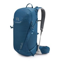Plecak turystyczny dla dorosłych Rab Aeon 27 L. Niebieskie plecaki damskie RAB, bez wzorów, sportowe. Za 469.99 zł.