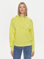Tommy Hilfiger Bluza Flag WW0WW41245 Żółty Regular Fit. Żółte bluzy damskie Tommy Hilfiger, m, bez wzorów, z bawełny, bez ramiączek, bez kaptura. Za 399.99 zł.