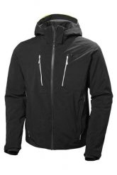 Kurtka narciarska męska Helly Hansen Alpha 3.0. Czarne kurtki sportowe męskie Helly Hansen, na zimę, m, bez wzorów, z materiału, bez kaptura, narciarskie, primaloft. Za 858.49 zł.