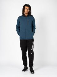 Champion Bluza "Full Zip" | 218128 | Mężczyzna | Czarny, Niebieski. Czarne bluzy męskie Champion, m, bez wzorów, z bawełny, klasyczne, bez ramiączek, bez kaptura. W wyprzedaży za 189.00 zł.