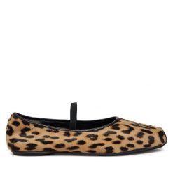 Baleriny Tory Burch. Brązowe balerinki damskie Tory Burch, bez wzorów, bez obcasa, bez zapięcia. Za 909.99 zł.