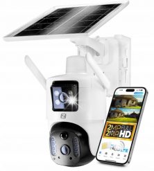 Kamera IP Zintronic KAMERA OBROTOWA SOLARNA 2 OBIEKTYWY V22 IP NA KARTĘ SIM 4G LTE GSM 4MPx. Akcesoria do aparatów i kamer Zintronic. Za 657.80 zł.