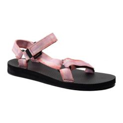 Sandały trekkingowe damskie Teva Original Universal Tie-Dye. Czerwone sandały damskie Teva, bez wzorów, bez obcasa, bez zapięcia. Za 179.99 zł.