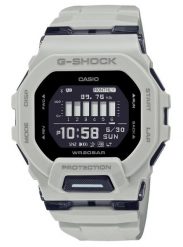 Zegarek męski Casio GBD-200UU-9ER, Quartz, 46mm, 20ATM. Czarne zegarki męskie Casio, bez wzorów, z materiału. Za 647.00 zł.