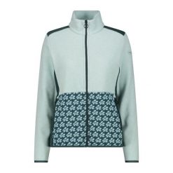 Damska polarowa rozpinana bluza CMP. Zielone bluzy damskie CMP, bez wzorów, z polaru, wakacyjne, bez ramiączek, bez kaptura. Za 403.50 zł.