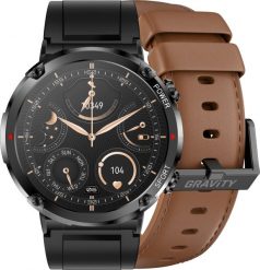 Smartwatch Gravity Zegarek męski SMARTWATCH GT21-4 BK/RD/BK. Zegarki męskie Gravity, bez wzorów. Za 232.90 zł.