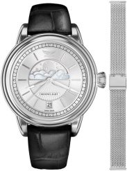 Zegarek damski Aviator V.1.33.0.250.4BM-SET srebrny. Szare zegarki damskie AVIATOR, srebrne. Za 3,116.57 zł.