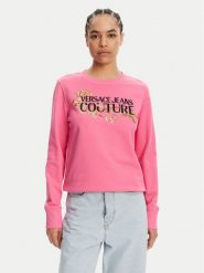 Versace Jeans Couture Bluza 78HAIC06 Różowy Regular Fit. Czerwone bluzy damskie Versace Jeans Couture, xl, bez wzorów, z bawełny, bez ramiączek, bez kaptura. Za 769.99 zł.