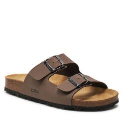 Klapki CMP. Brązowe klapki damskie CMP, bez wzorów, bez obcasa, bez zapięcia. Za 179.99 zł.