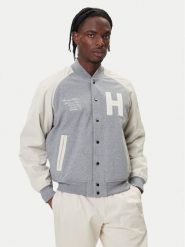 Tommy Hilfiger Kurtka bomber Mix Media Varsity MW0MW39684 Szary Regular Fit. Szare kurtki męskie Tommy Hilfiger, l, bez wzorów, z bawełny, bez kaptura. Za 989.99 zł.