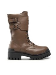 Pinko Trapery Cumino Boot 1H2135 A072 Brązowy. Brązowe trapery damskie Pinko, ze skóry, bez zapięcia. Za 1,749.00 zł.