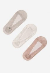 Wielokolorowe Skarpety o Kroju Balerinek z Koronki 3-Pack Tilovira. Skarpetki damskie Born2be, bez wzorów, z koronki. Za 9.99 zł.