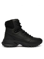 Calvin Klein Trapery Hike Runner Mid Laceup Lth HM0HM02323 Czarny. Czarne buty zimowe męskie Calvin Klein, bez wzorów, ze skóry, bez obcasa, bez zapięcia. Za 699.99 zł.