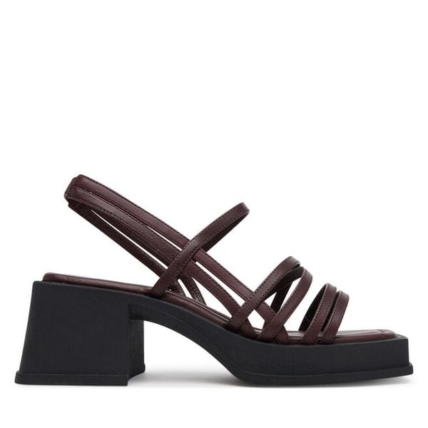 Sandały Vagabond Shoemakers. Czerwone sandały damskie Vagabond Shoemakers, bez wzorów, bez obcasa, na słupku, bez zapięcia. Za 569.99 zł.