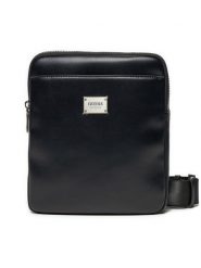 Guess Saszetka HMMILI P4423 Czarny. Czarne saszetki i nerki męskie Guess, z aplikacjami, ze skóry. Za 319.99 zł.