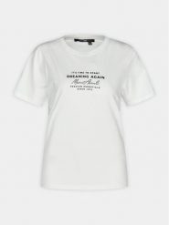 Marc Aurel T-Shirt 7522 7000 73689 Biały Regular Fit. Białe t-shirty damskie Marc Aurel, bez wzorów, z bawełny, bez kołnierzyka, bez ramiączek. Za 329.99 zł.