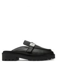 Calvin Klein Jeans Klapki Flatform Slipon Mg Lth YW0YW01655 Czarny. Czarne klapki damskie Calvin Klein Jeans, bez wzorów, z jeansu, bez obcasa, bez zapięcia. Za 649.99 zł.