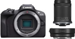 Aparat Canon EOS R100 + RF-S 18-150mm f/3.5-6.3 IS STM + adapter EF-EOS R. Aparaty bezlusterkowce Canon. Za 5,419.55 zł.