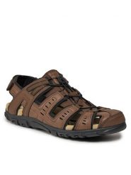 Geox Sandały Uomo Sandal Strada U4524C 000ME C6006 Brązowy. Brązowe sandały męskie Geox, bez wzorów, ze skóry, bez zapięcia. Za 229.99 zł.