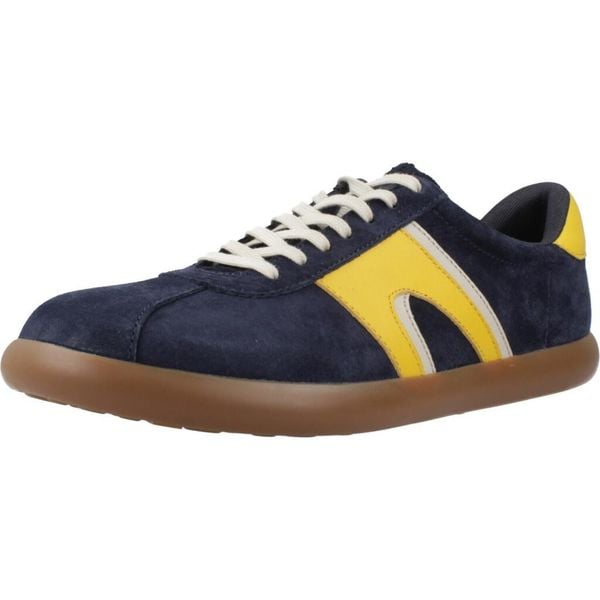 Buty CAMPER K100937 020 Niebieski. Niebieskie buty zimowe męskie Camper, bez wzorów, z tkaniny, bez obcasa, bez zapięcia. Za 531.98 zł.