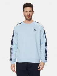 Adidas Bluza adicolor Classics 3-Stripes JN7026 Błękitny Regular Fit. Niebieskie bluzy męskie Adidas, m, bez wzorów, z bawełny, bez ramiączek, bez kaptura. Za 179.99 zł.
