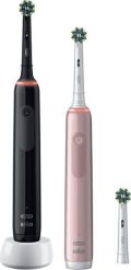 Szczoteczka Oral-B Pro 3 3900 Duo Gift Edition 2 szt. Pink/Black. Czarne szczoteczki elektryczne Oral-B. Za 319.00 zł.