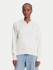 Tommy Hilfiger Kardigan WW0WW42018 Écru Regular Fit. Kardigany damskie Tommy Hilfiger, m, bez wzorów, z bawełny, bez kołnierzyka. Za 459.99 zł.