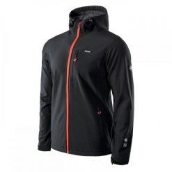 Męska kurtka Elbrus Iver softshell rozmiar XL. Czarne kurtki sportowe męskie ELBRUS, na zimę, l, bez wzorów, z softshellu, bez kaptura, narciarskie. Za 300.26 zł.